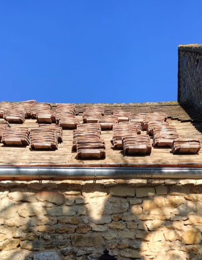 Toiture réalisée par les professionnels de la Maçonnerie Ribeiro en Dordogne
